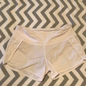 Lululemon Speed Shorts - 4” inseam - White